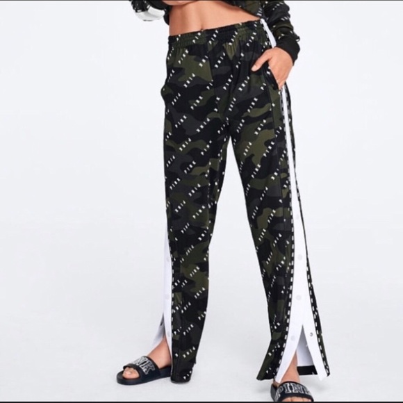 open leg track pants